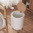 Lixeira inteligente com pés de Madeira alongado